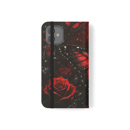 Étui portefeuille à rabat Crimson Metamorphosis™ pour iPhone