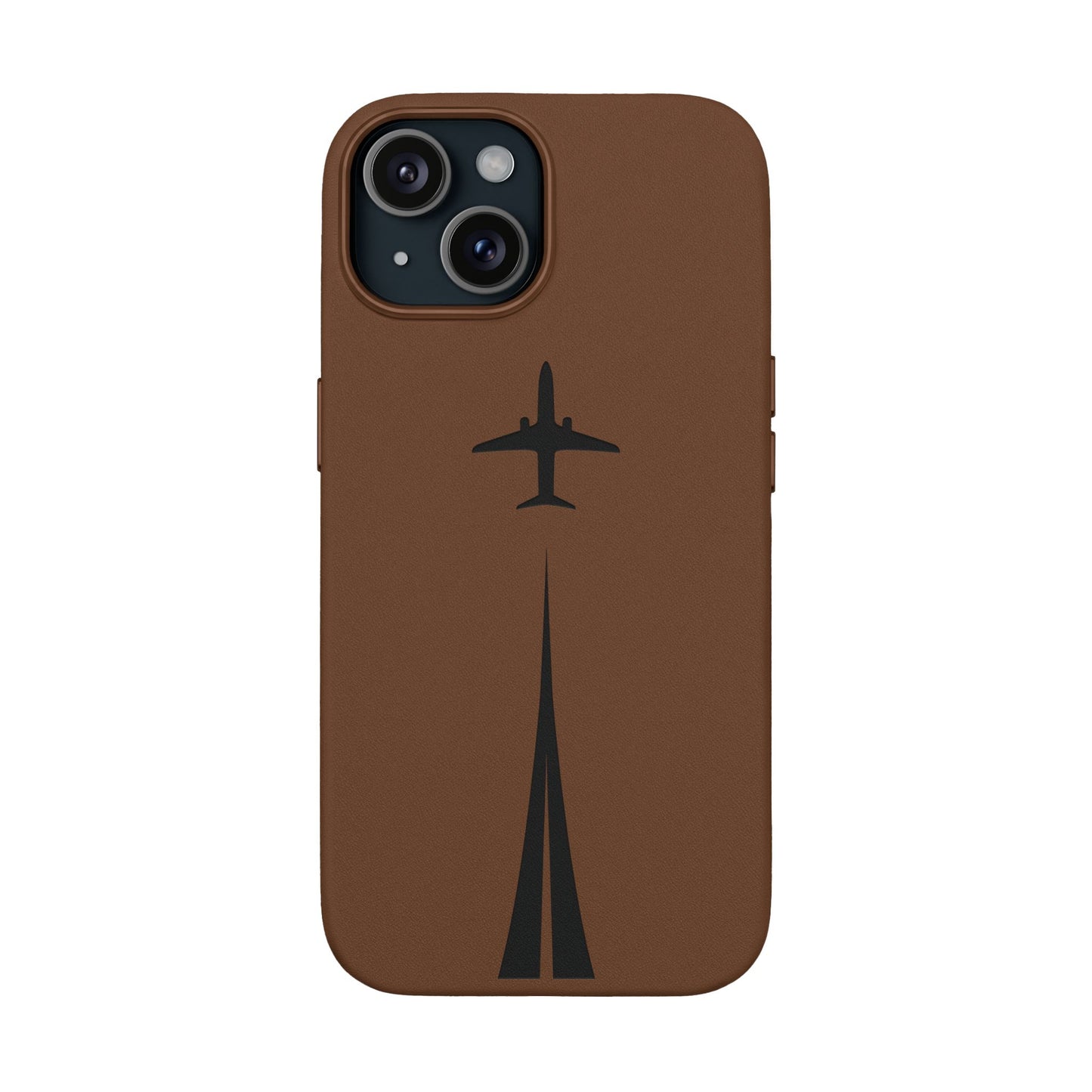 Étui en cuir PU gravé Take Off™ pour iPhone