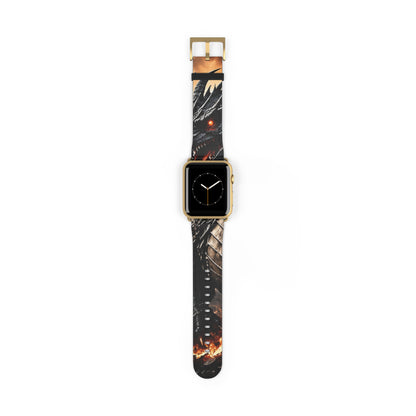 Ashen Dominion™ Apple Watch Band | Dragon Faux Leather Watch Strap