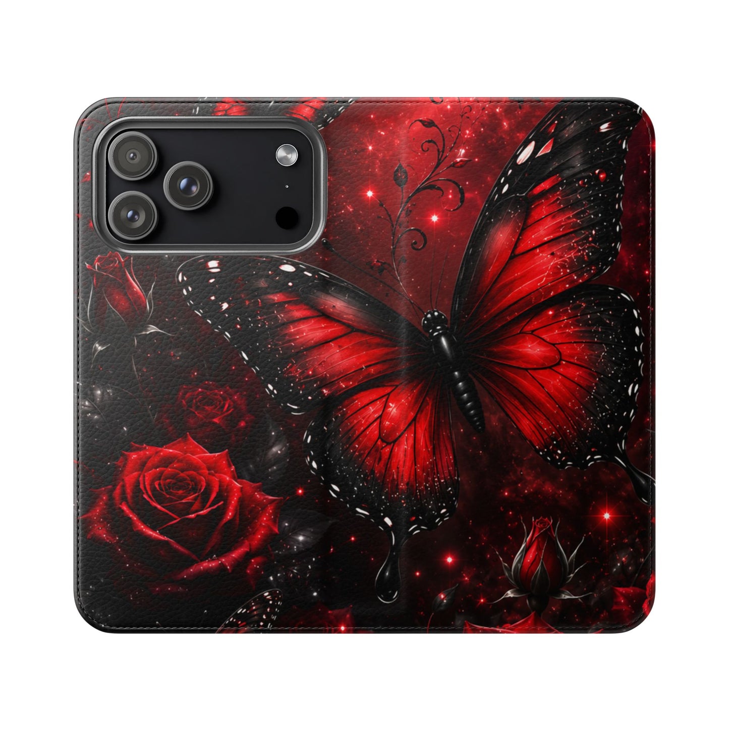Étui portefeuille à rabat Crimson Metamorphosis™ pour iPhone