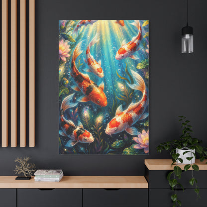 Koi Serenity™ Matte Stretched Canvas Wall Art (1.25")