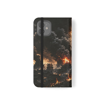 Ashen Dominion™ Flip Case for iPhone | Premium Vegan Leather Wallet Case