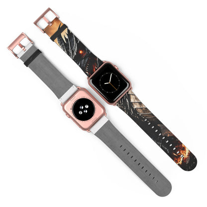 Ashen Dominion™ Apple Watch Band | Dragon Faux Leather Watch Strap