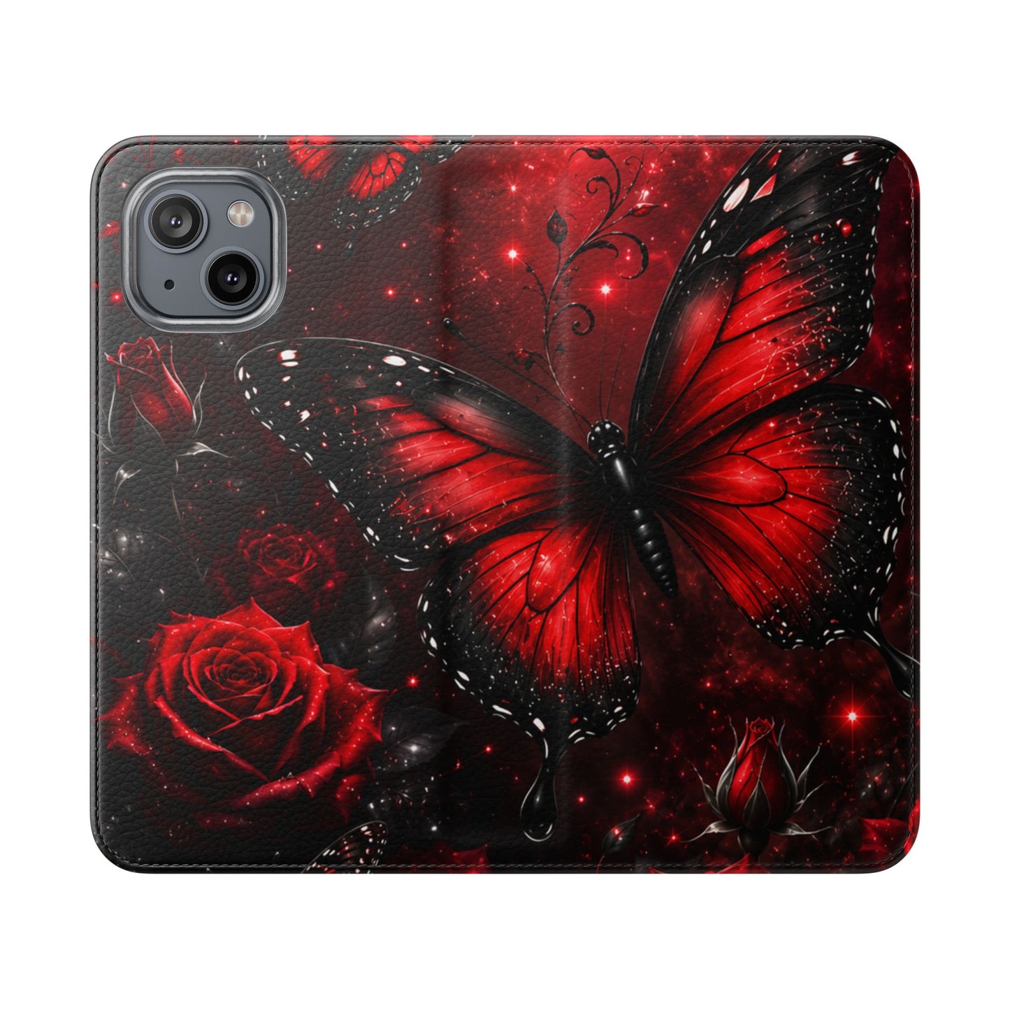 Étui portefeuille à rabat Crimson Metamorphosis™ pour iPhone