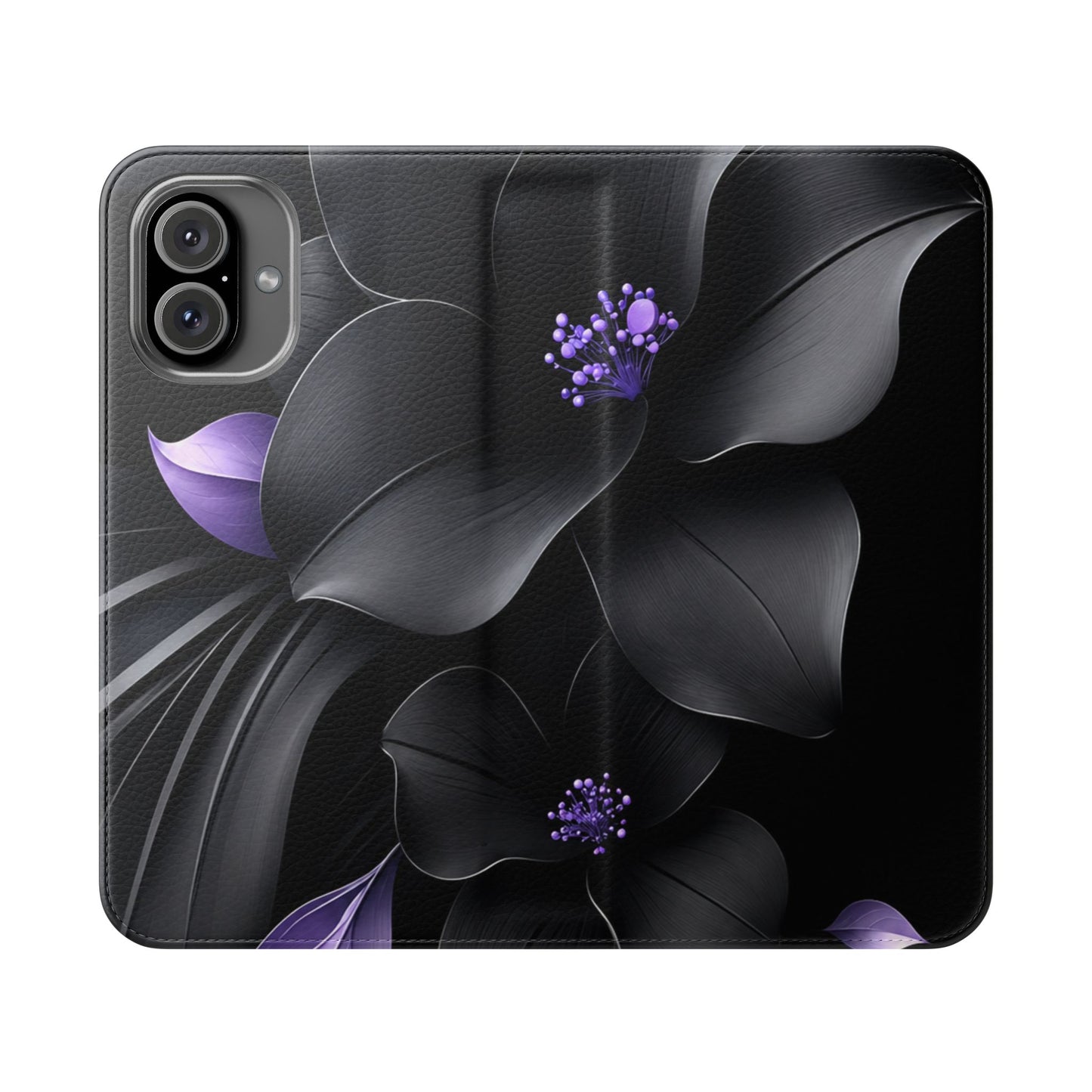 Midnight Lavender™ Flip Case for iPhone | Premium Vegan Leather Wallet Case