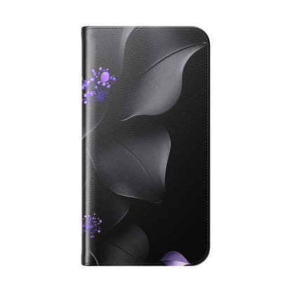 Midnight Lavender™ Flip Case for iPhone | Premium Vegan Leather Wallet Case