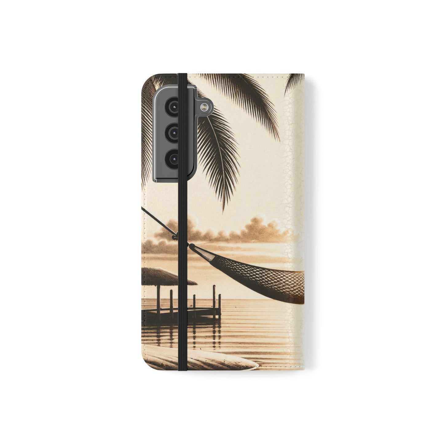 Island Serenity™ Faux Leather Flip Wallet Case for Samsung Galaxy