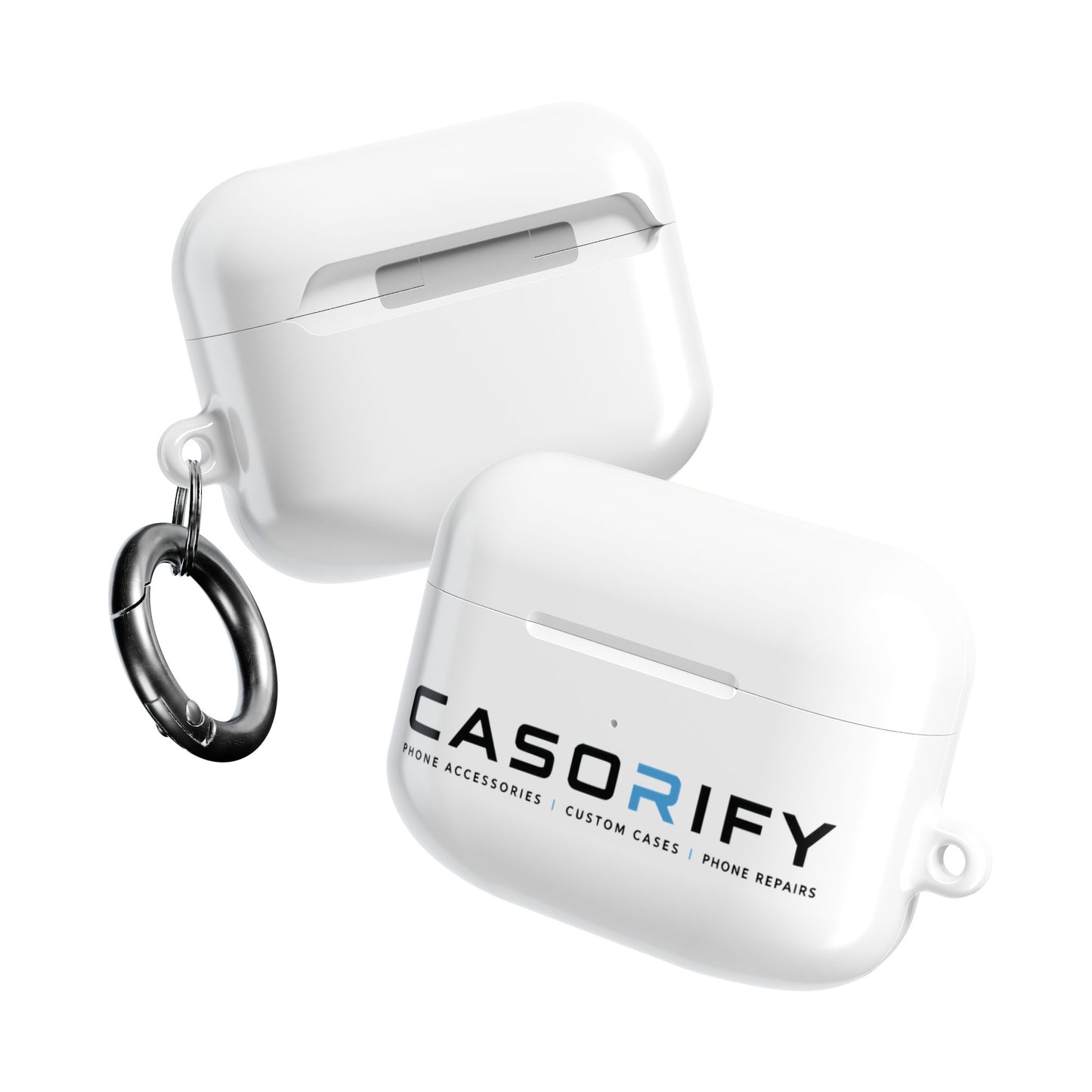 Coque de protection Casorify® Premium pour AirPods avec mousqueton