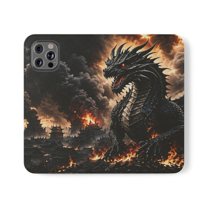 Ashen Dominion™ Flip Case for iPhone | Premium Vegan Leather Wallet Case