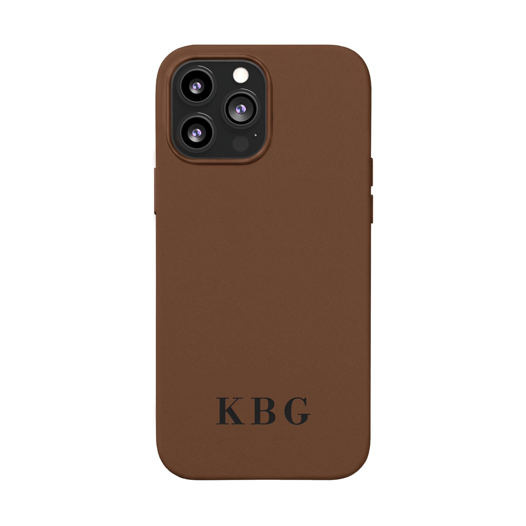 Custom Engraved PU Leather Phone Case | Personalized Monogram
