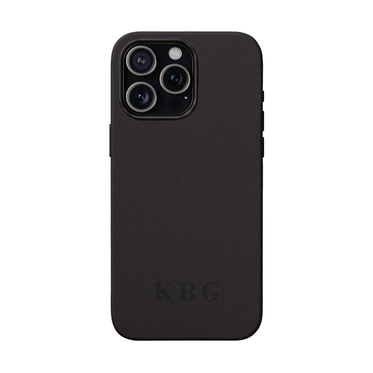 Étui de téléphone en cuir PU gravé sur mesure | Monogramme personnalisé