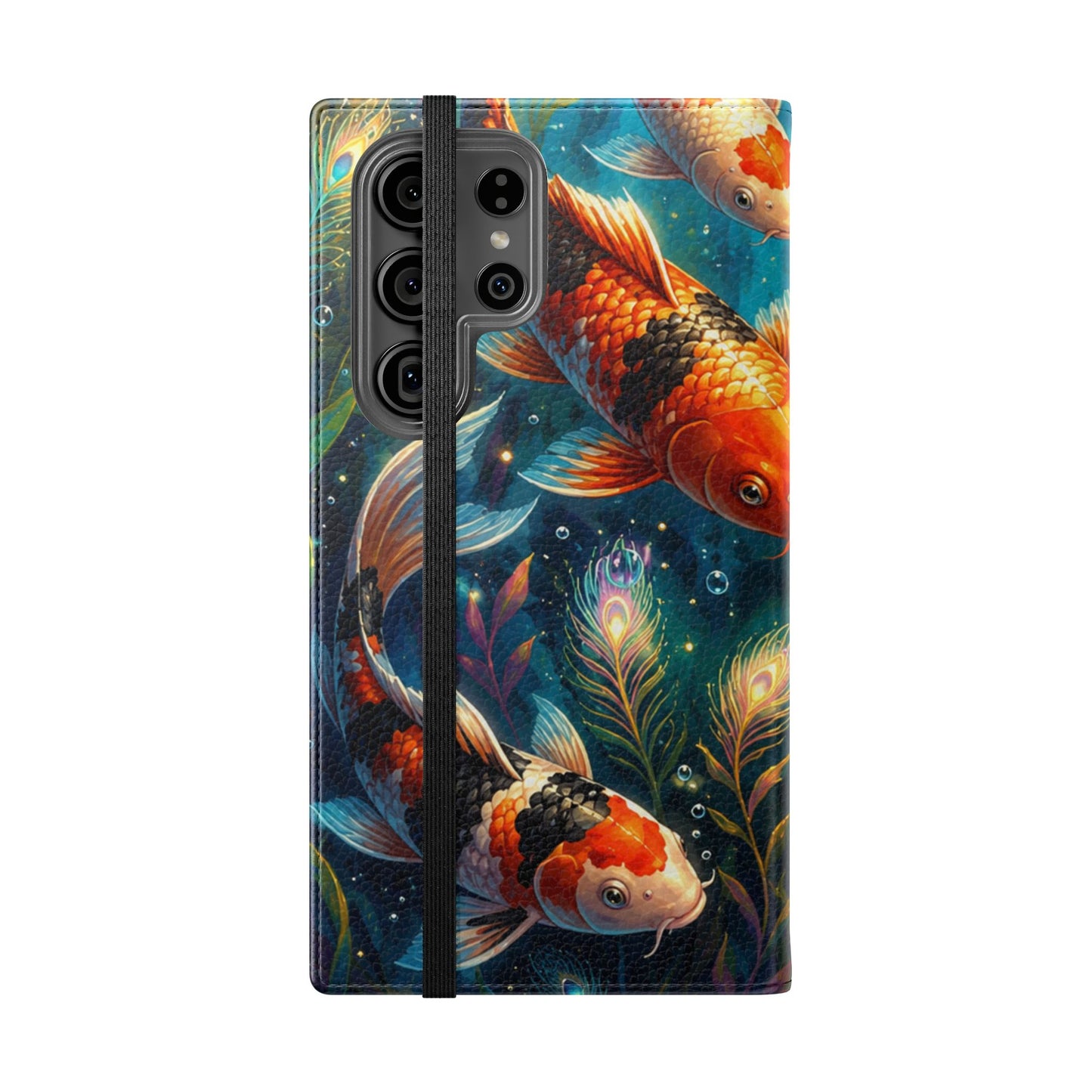 Koi Serenity™ Premium Leather Flip Wallet Case for Samsung Galaxy