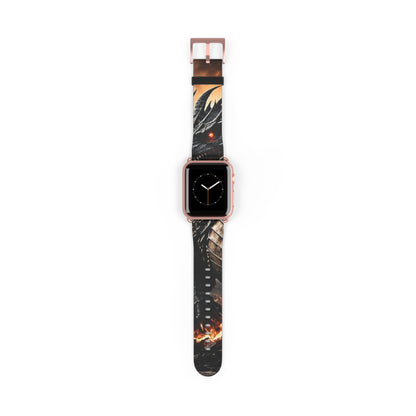 Ashen Dominion™ Apple Watch Band | Dragon Faux Leather Watch Strap