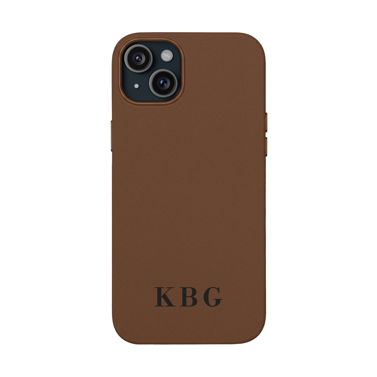 Étui de téléphone en cuir PU gravé sur mesure | Monogramme personnalisé
