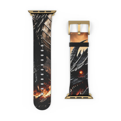 Ashen Dominion™ Apple Watch Band | Dragon Faux Leather Watch Strap