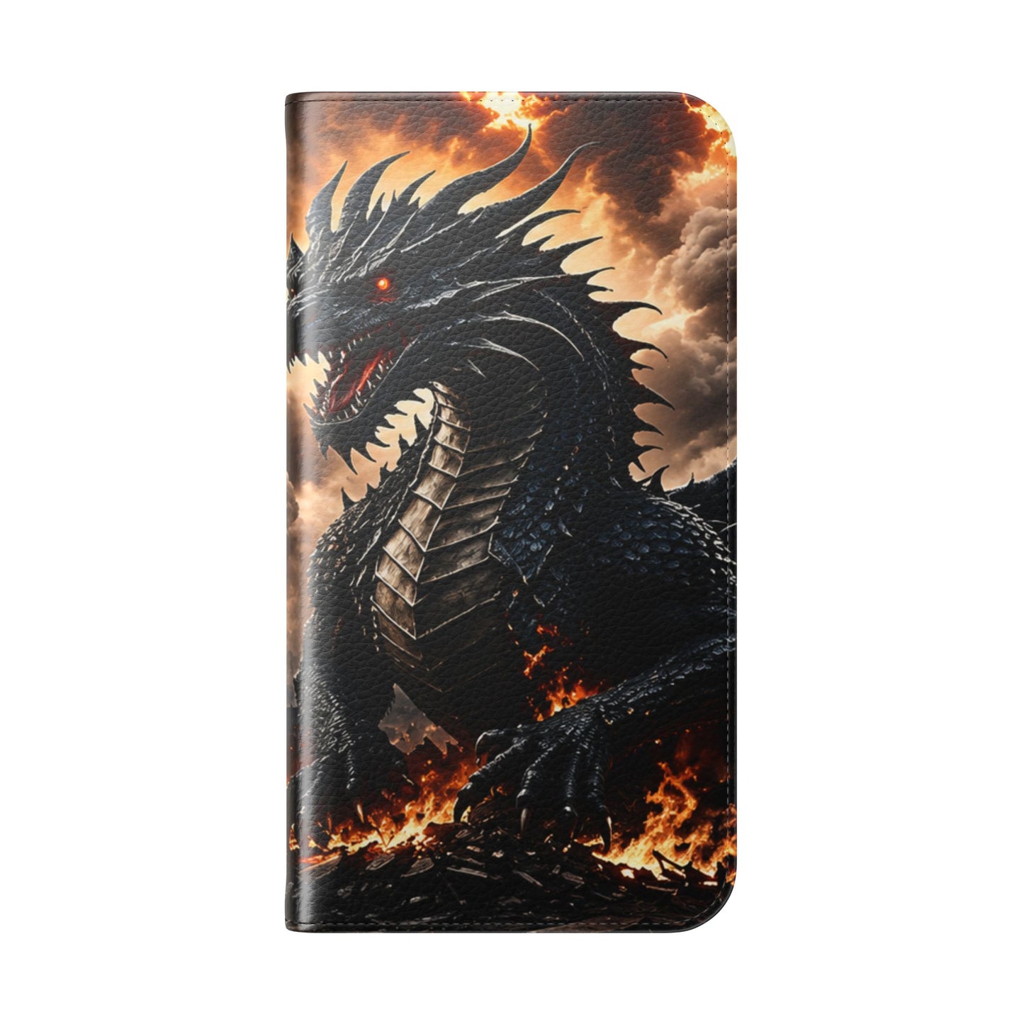 Ashen Dominion™ Flip Case for iPhone | Premium Vegan Leather Wallet Case