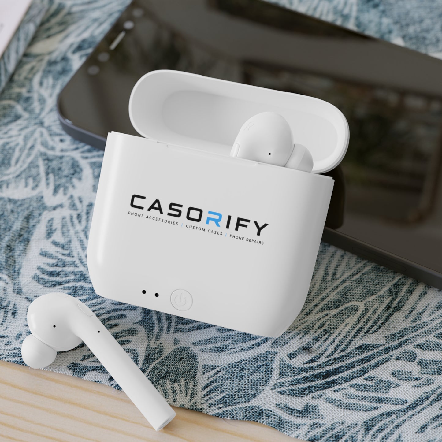 Écouteurs sans fil Bluetooth Casorify® avec boîtier de charge