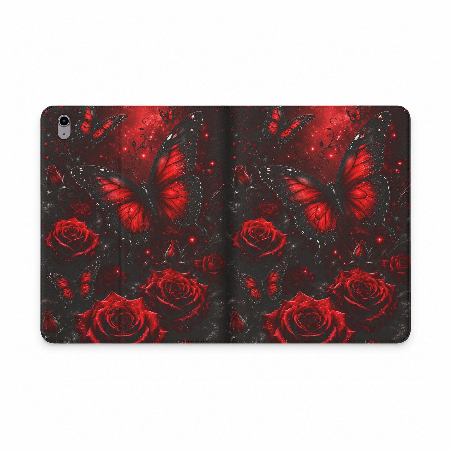 Crimson Metamorphosis™ Tablet Folio Case for iPad | Premium Vegan Leather Protective Cover
