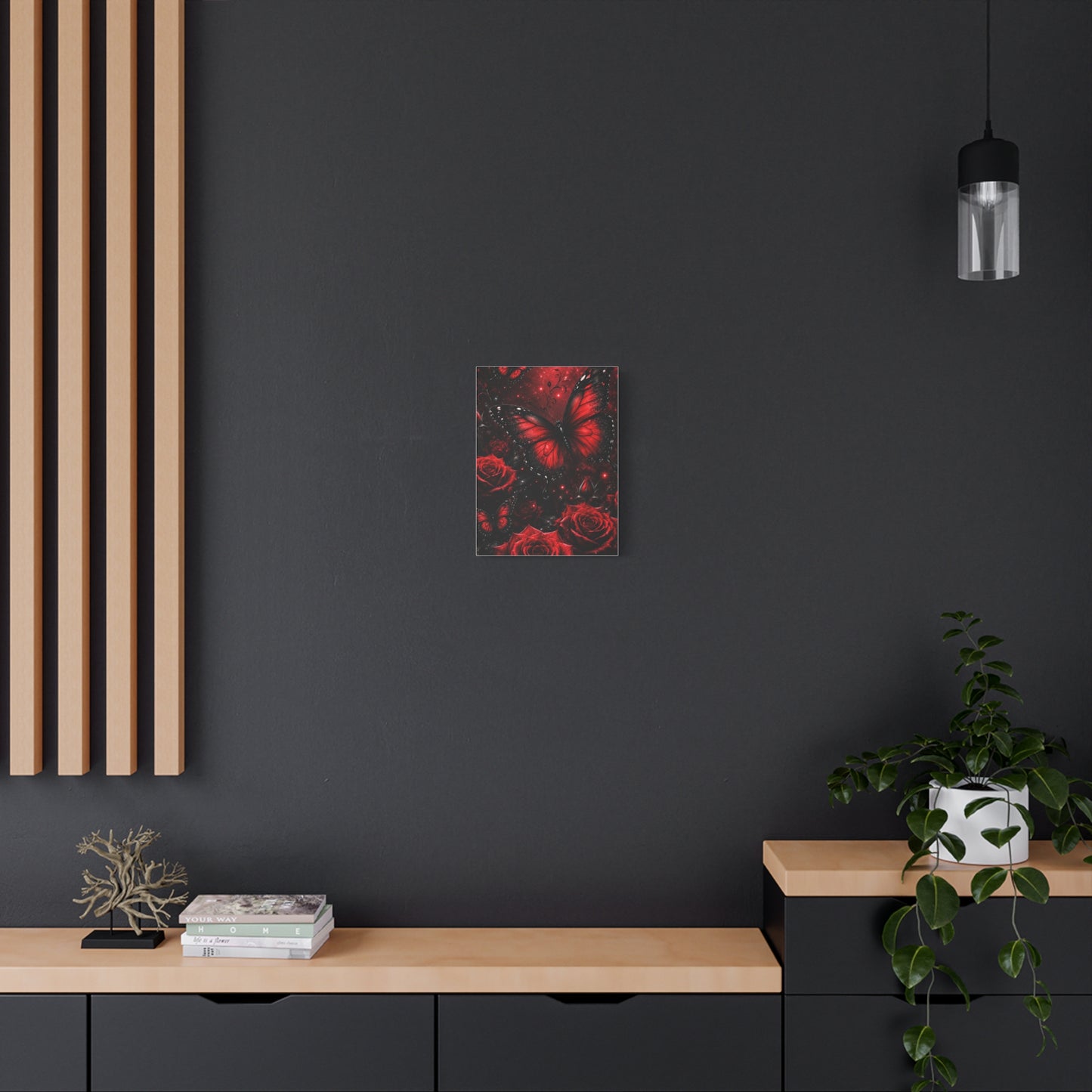 Crimson Metamorphosis™ Matte Stretched Canvas Wall Art (1.25")