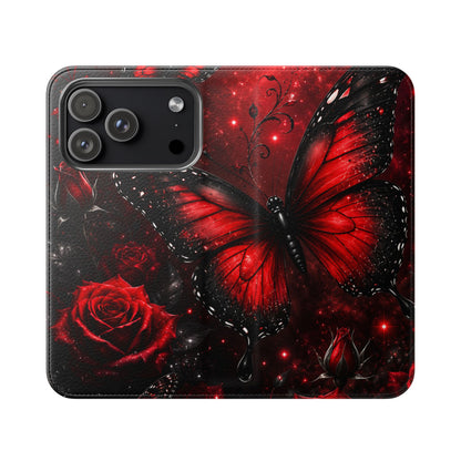 Étui portefeuille à rabat Crimson Metamorphosis™ pour iPhone