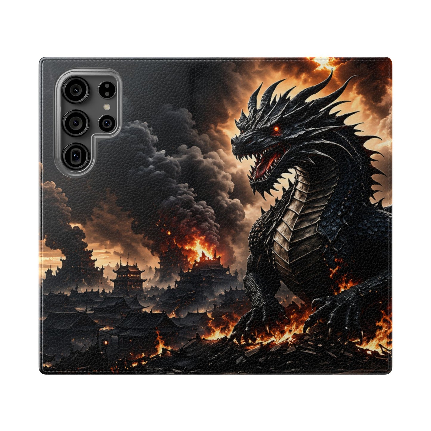 Ashen Dominion™ Flip Case for Samsung Galaxy | Premium Vegan Leather Wallet Case