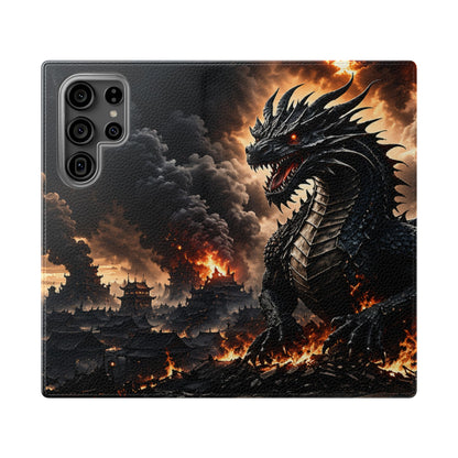 Ashen Dominion™ Flip Case for Samsung Galaxy | Premium Vegan Leather Wallet Case
