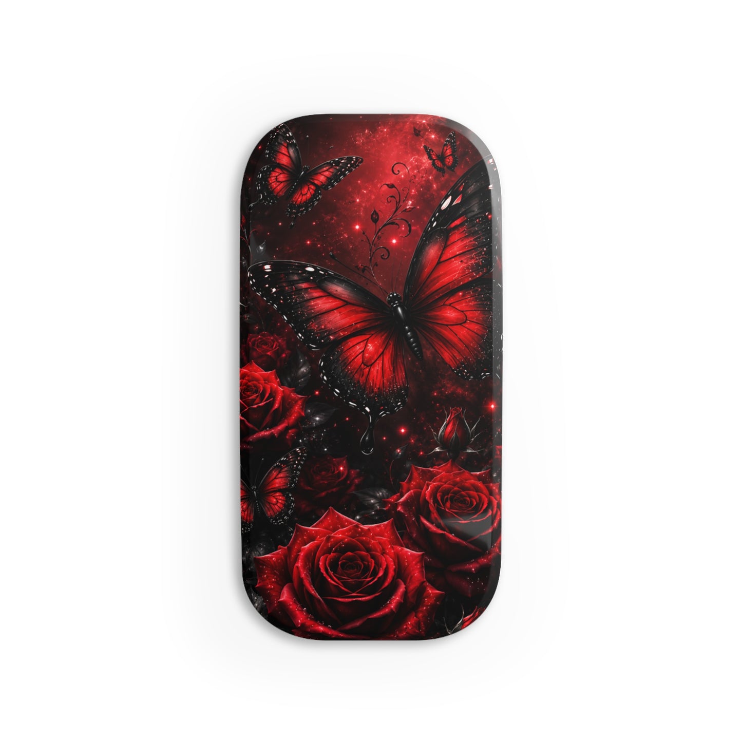 Crimson Metamorphosis™ Phone Click-On Grip | Expandable Phone Grip & Kickstand