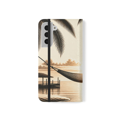 Island Serenity™ Faux Leather Flip Wallet Case for Samsung Galaxy