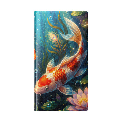 Koi Serenity™ Premium Leather Flip Wallet Case for Samsung Galaxy