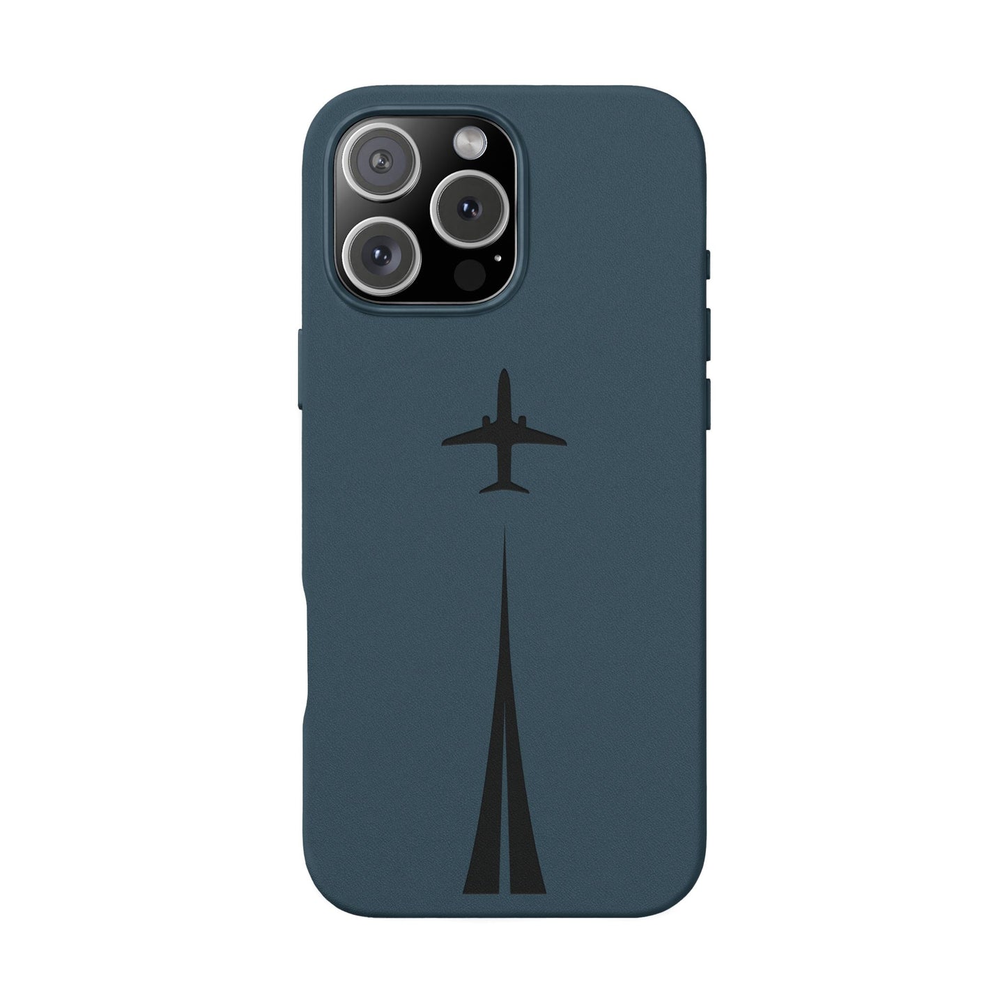Étui en cuir PU gravé Take Off™ pour iPhone