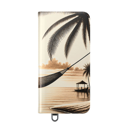 Island Serenity™ Faux Leather Flip Wallet Case for Samsung Galaxy