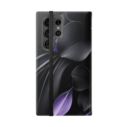 Midnight Lavender™ Flip Case for Samsung Galaxy | Premium Vegan Leather Wallet Case