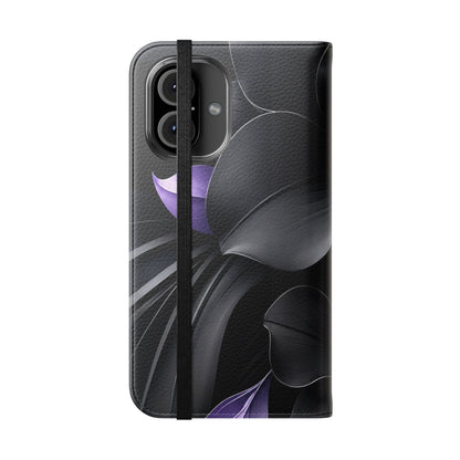 Midnight Lavender™ Flip Case for iPhone | Premium Vegan Leather Wallet Case