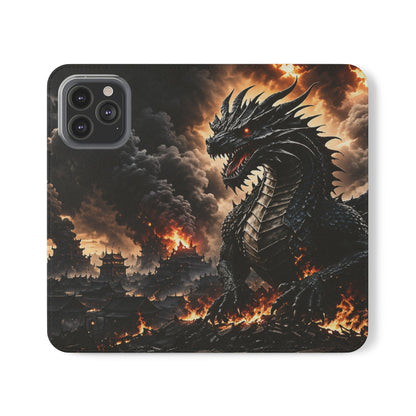 Ashen Dominion™ Flip Case for iPhone | Premium Vegan Leather Wallet Case