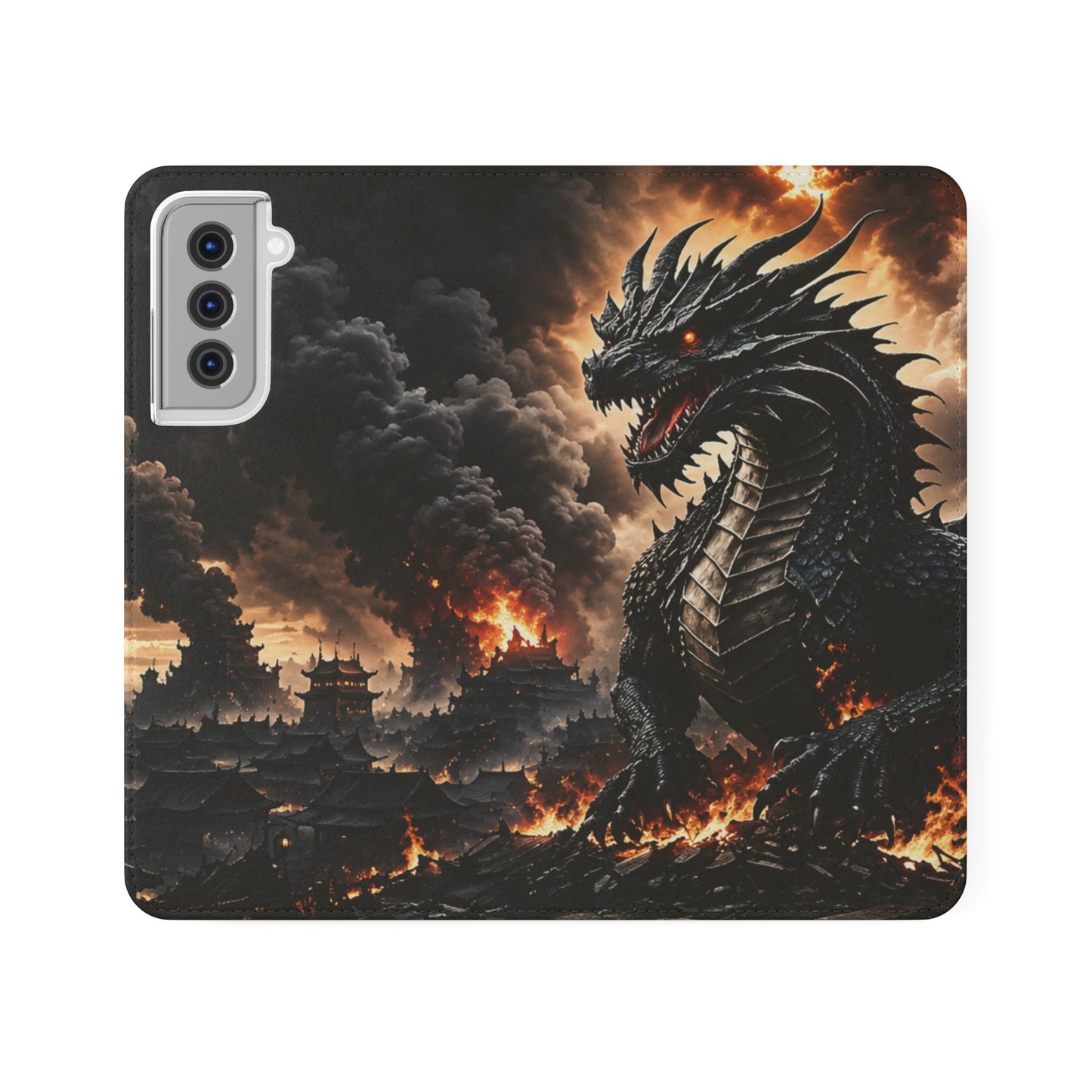 Ashen Dominion™ Flip Case for Samsung Galaxy | Premium Vegan Leather Wallet Case