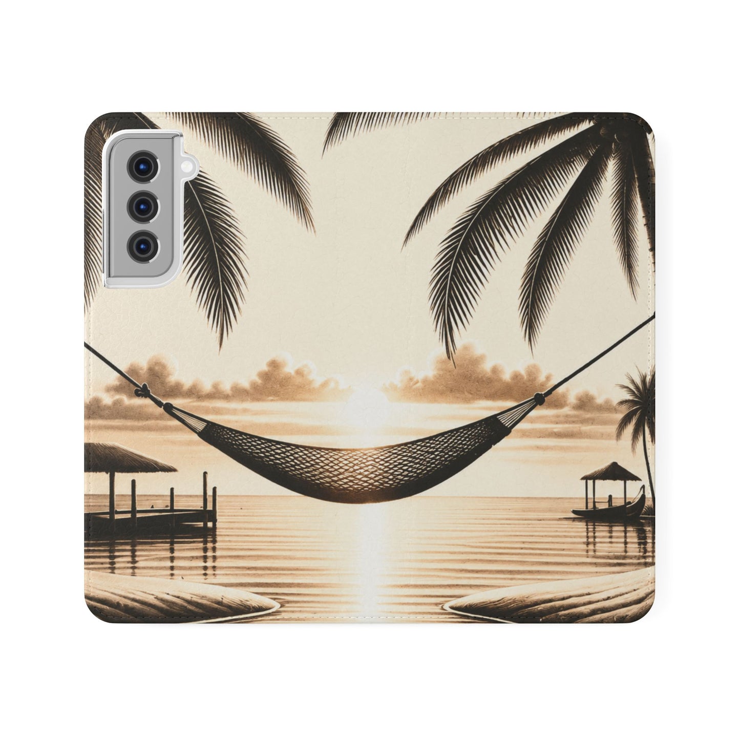 Island Serenity™ Faux Leather Flip Wallet Case for Samsung Galaxy