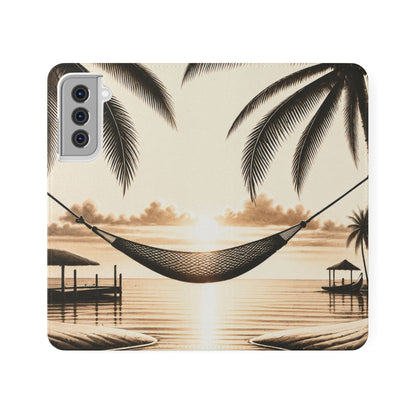 Island Serenity™ Faux Leather Flip Wallet Case for Samsung Galaxy