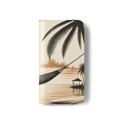 Island Serenity™ Faux Leather Flip Wallet Case for iPhone