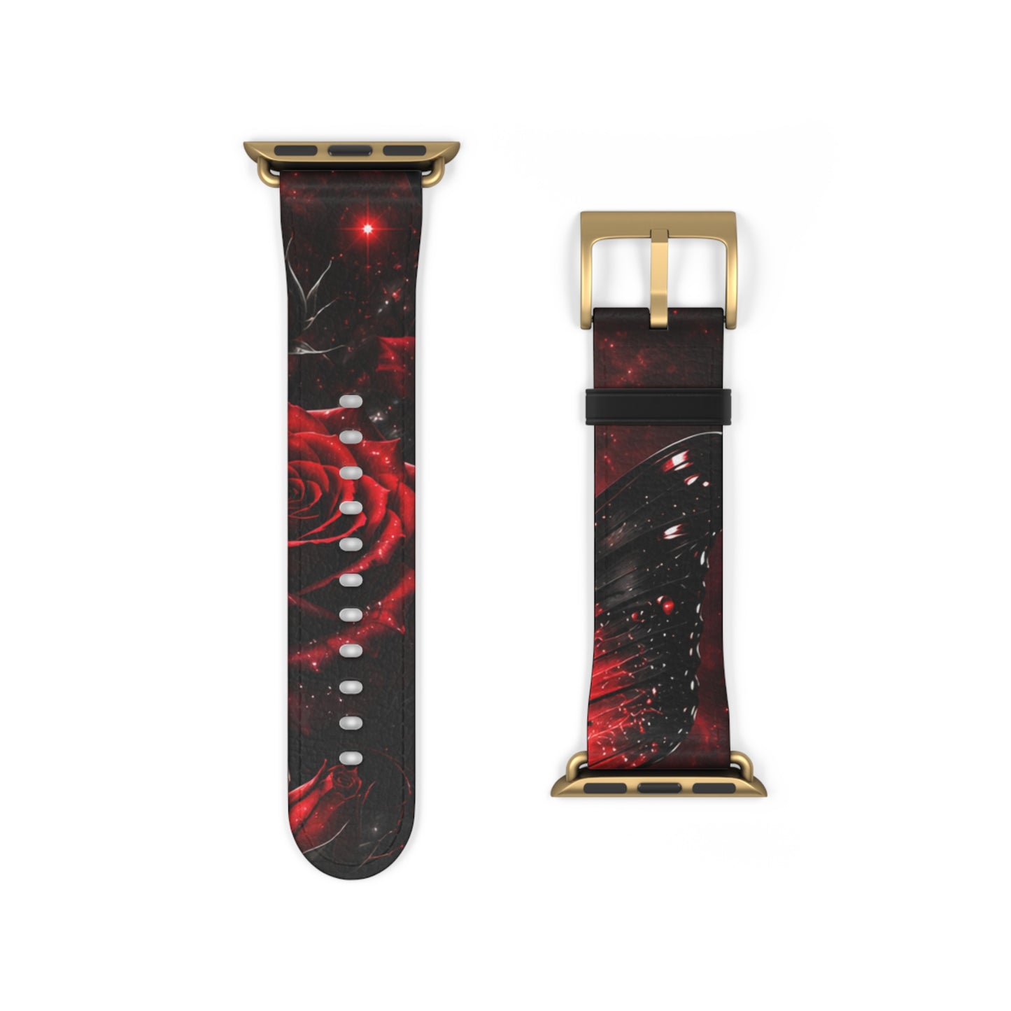 Crimson Metamorphosis™ Apple Watch Band | Premium Faux Leather Strap