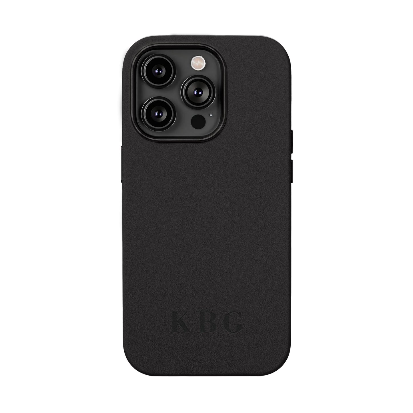 Étui de téléphone en cuir PU gravé sur mesure | Monogramme personnalisé
