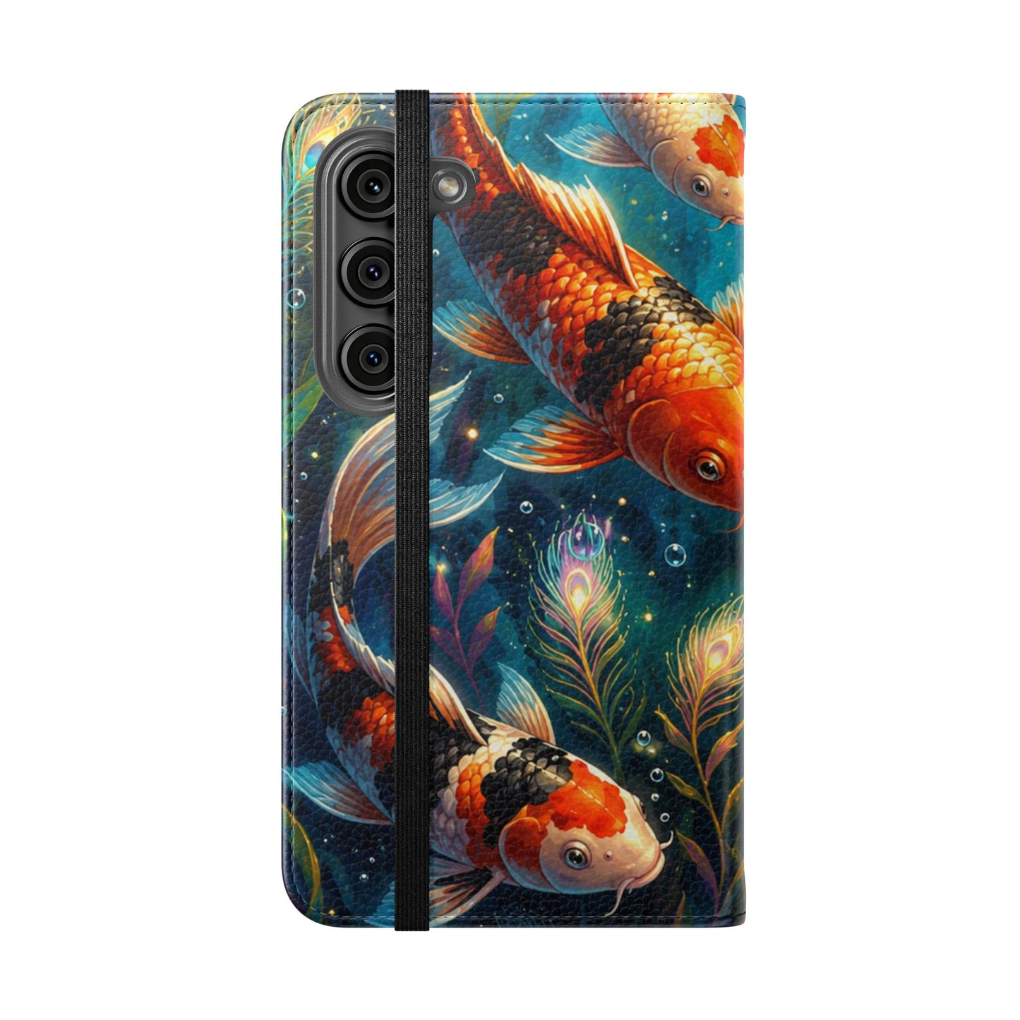 Koi Serenity™ Premium Leather Flip Wallet Case for Samsung Galaxy