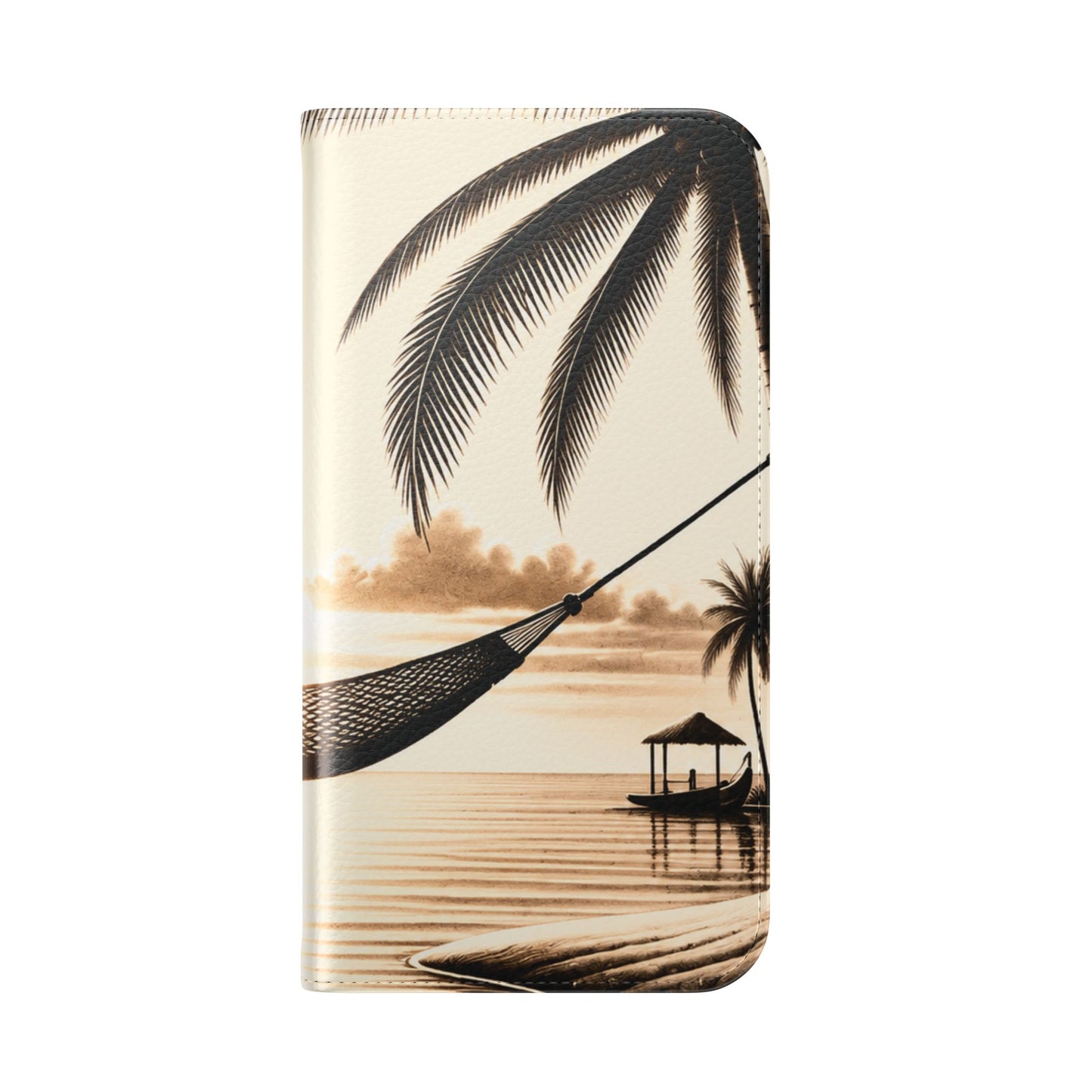 Island Serenity™ Faux Leather Flip Wallet Case for iPhone