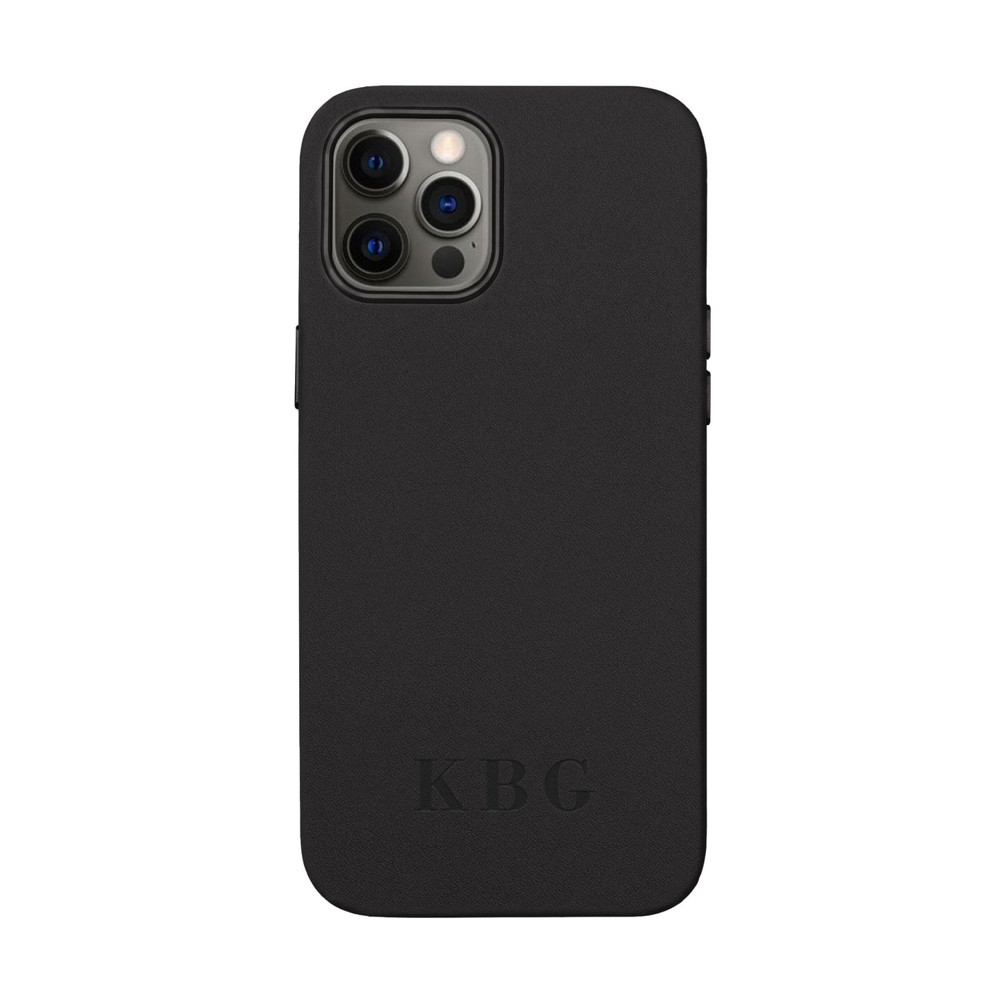 Étui de téléphone en cuir PU gravé sur mesure | Monogramme personnalisé