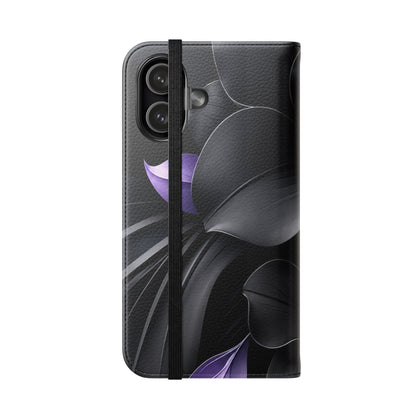 Midnight Lavender™ Flip Case for iPhone | Premium Vegan Leather Wallet Case