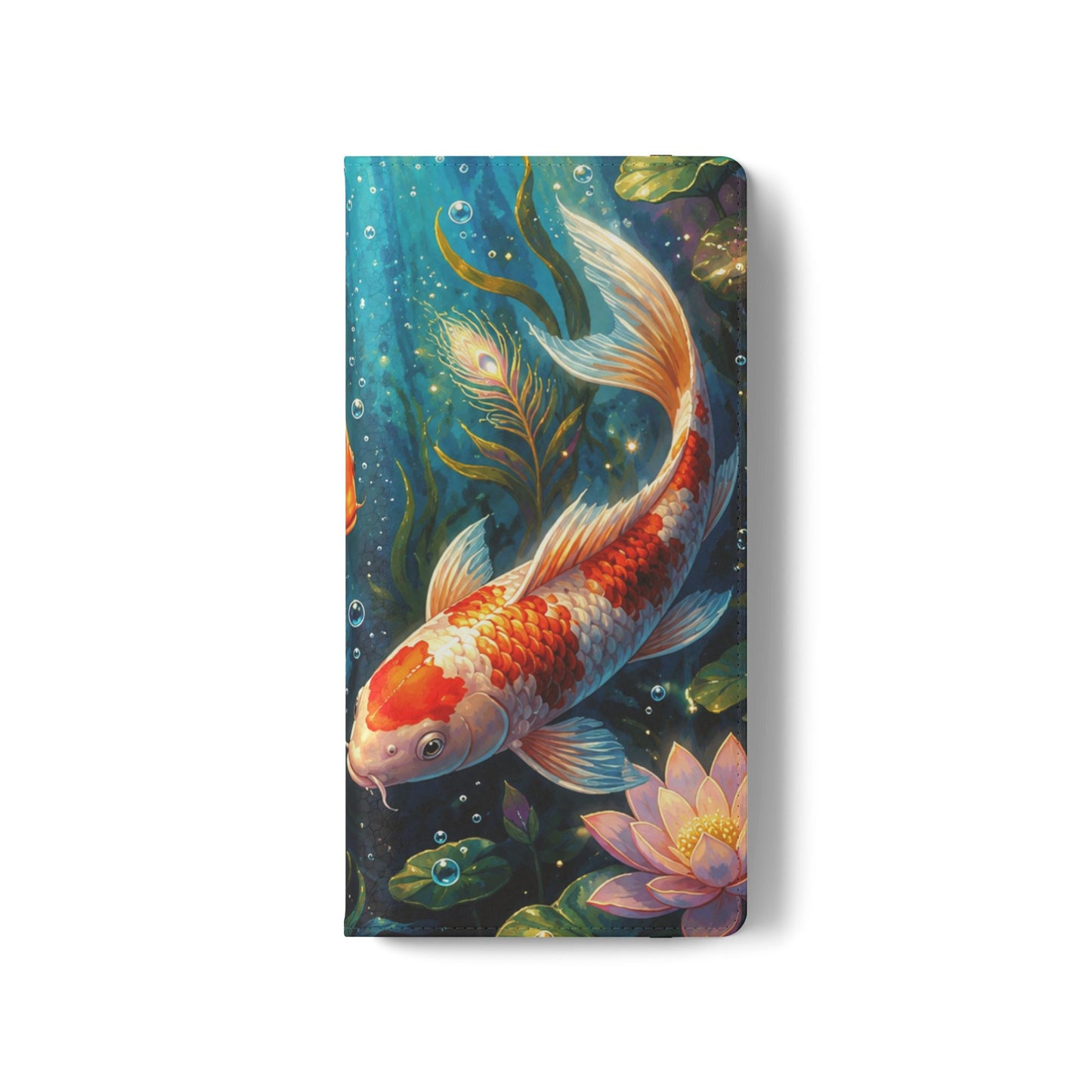 Koi Serenity™ Premium Leather Flip Wallet Case for Samsung Galaxy