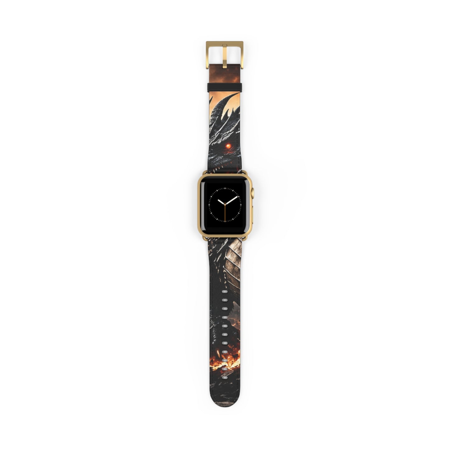 Ashen Dominion™ Apple Watch Band | Dragon Faux Leather Watch Strap