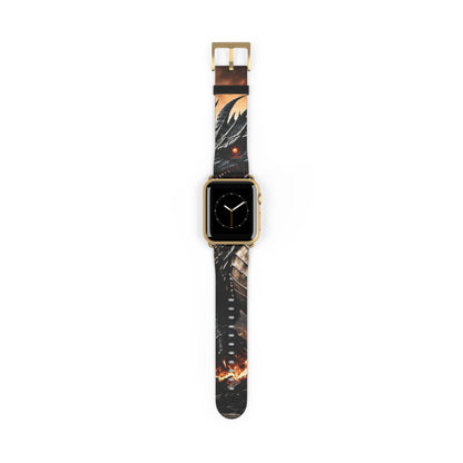 Ashen Dominion™ Apple Watch Band | Dragon Faux Leather Watch Strap