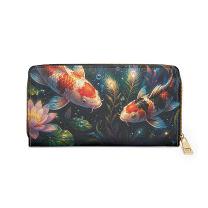 Koi Serenity™ Premium Faux Leather Zipper Wallet