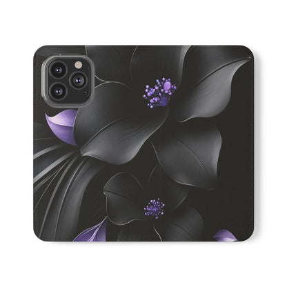 Midnight Lavender™ Flip Case for iPhone | Premium Vegan Leather Wallet Case