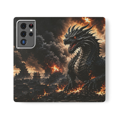 Ashen Dominion™ Flip Case for Samsung Galaxy | Premium Vegan Leather Wallet Case